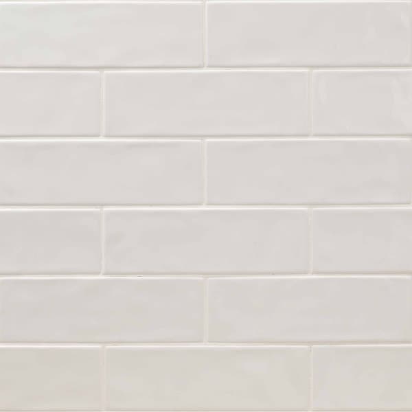 Urbano Pure 4 In. X 12 In. Glossy Ceramic White Subway Tile, 30PK